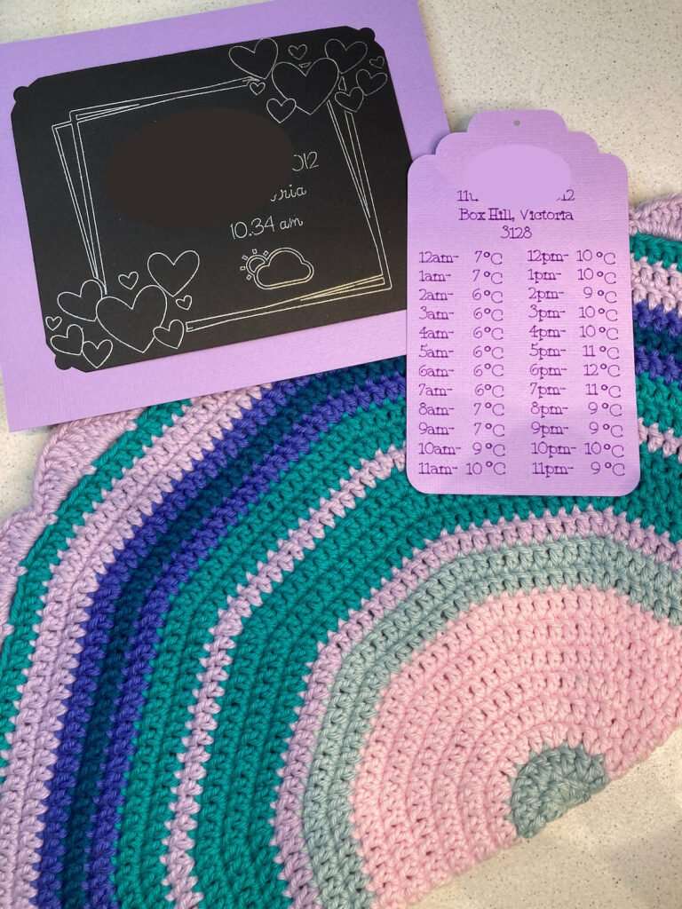 cotton crochet round multicoloured temperature mat with certificate