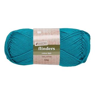 flinders cotton yarn teal