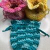 3-small-crochet-gift-bags-blue-yellow-pink