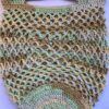cotton crochet mesh market bag lime ombre