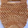 cotton crochet mesh market bag orange ombre