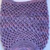 cotton crochet mesh market bag purple ombre