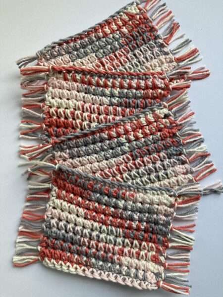 crochet-mug-rug-coaster-red-grey