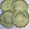round coasters set of 4 lime ombre