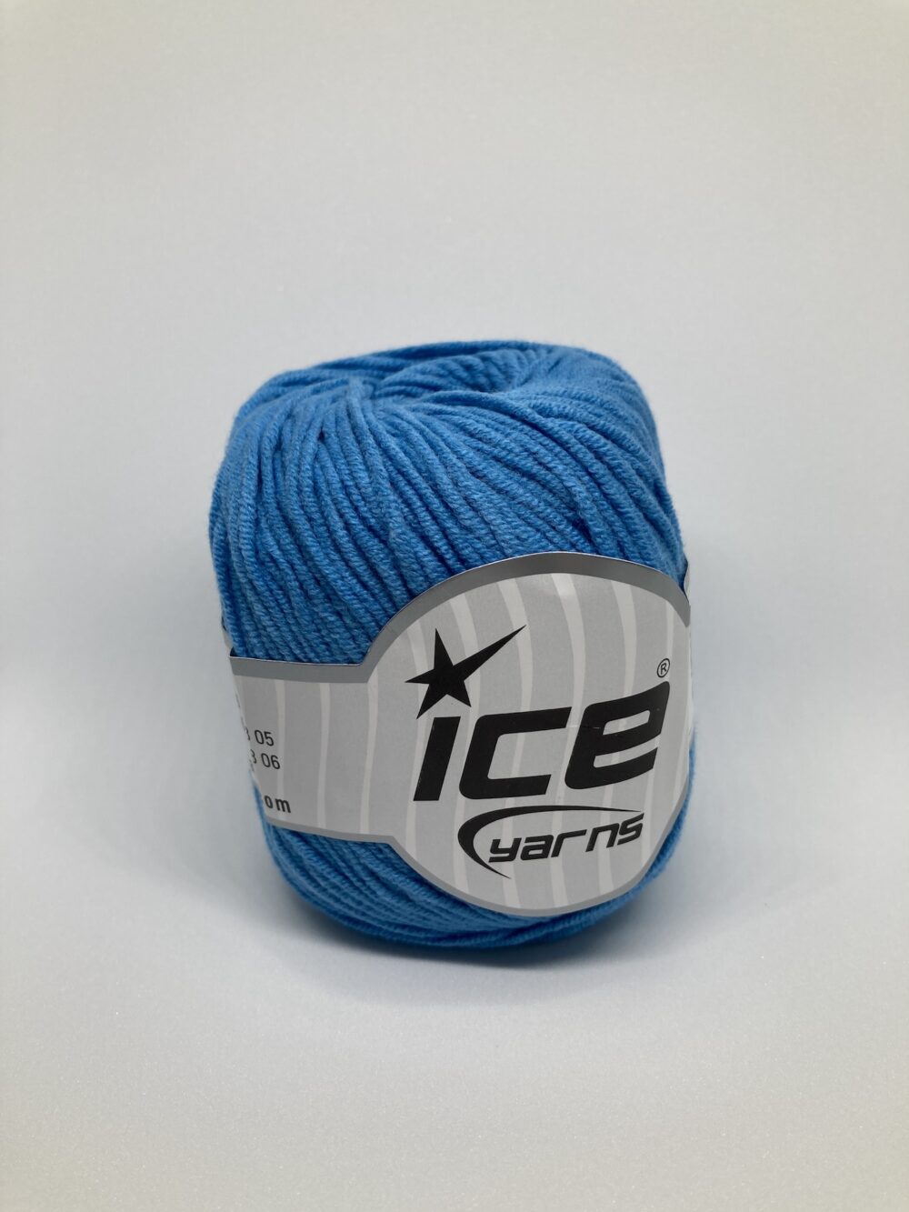 blue ball of ice yarns alara cotton blend