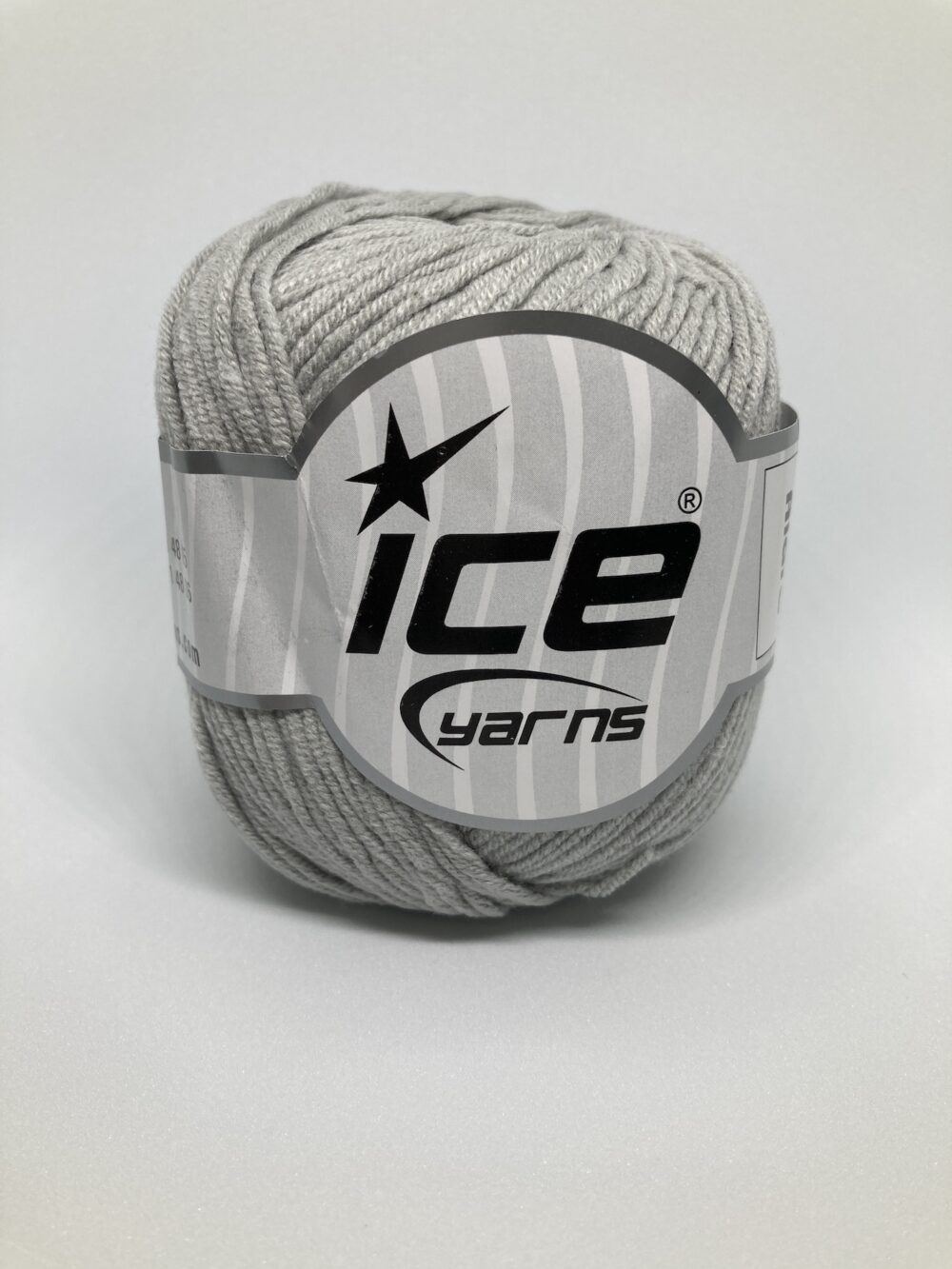 light grey ball of ice yarns alara cotton blend