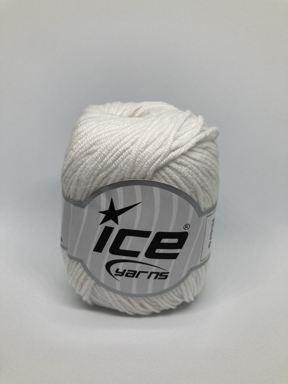 white ball of ice yarns alara cotton blend