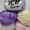 5 different colours of ice yarns summertime