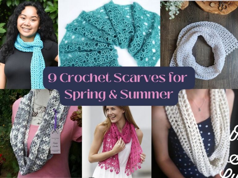 collection of spring and summer crochet scarves