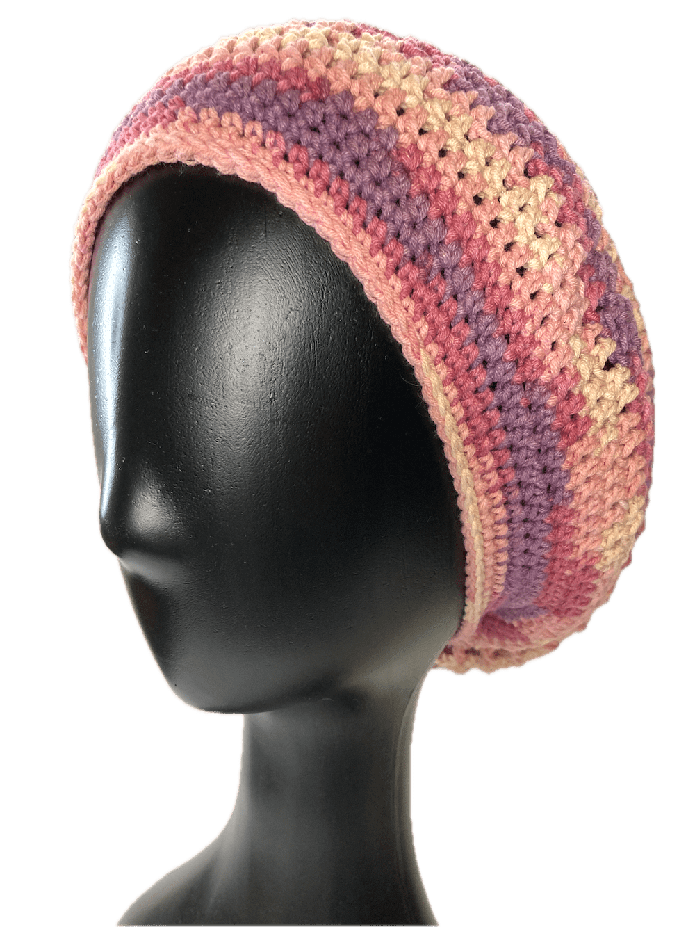 slouchie-beanie-pink-shades-front-view