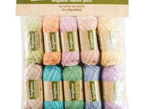 packet of 10 mixed colour yarn brighton ombre